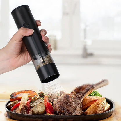 USB Charging Electric Pepper & Sea Salt Grinder with Base