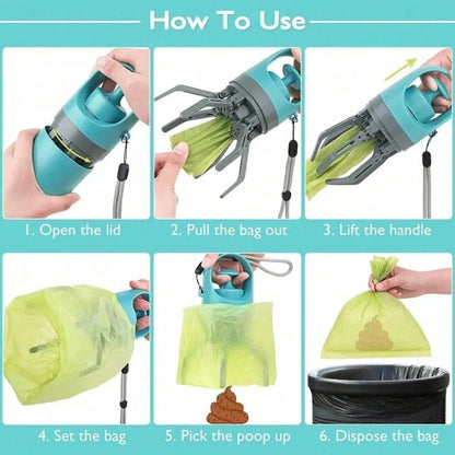 No Touch Pooper Scooper with Bag Holder