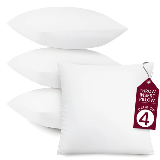 Set of 4 Throw Pillow Inserts