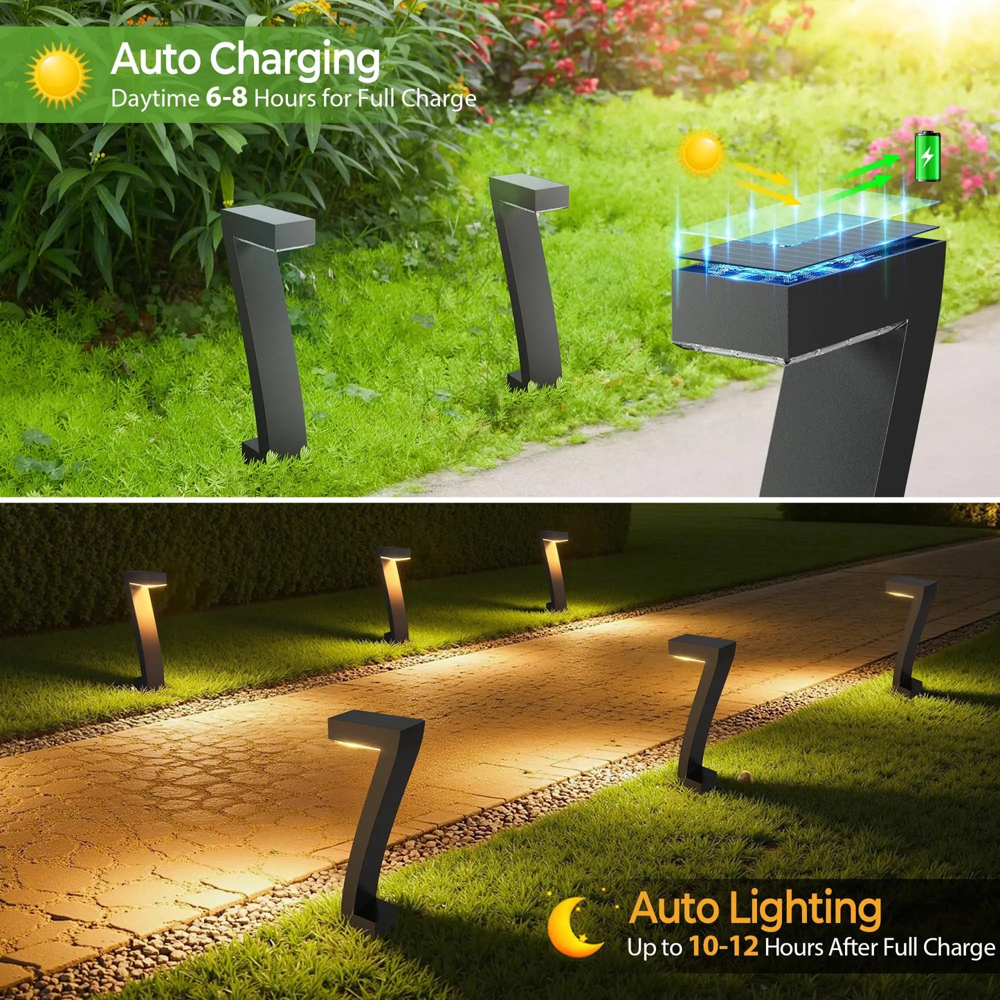 Bright LED Solar Outdoor Pathway Lights