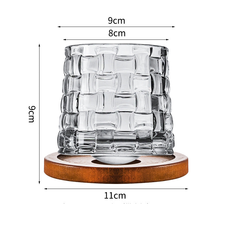Hand drawn rotating whiskey glasses