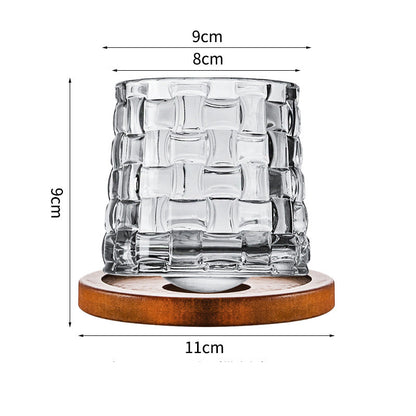 Hand drawn rotating whiskey glasses