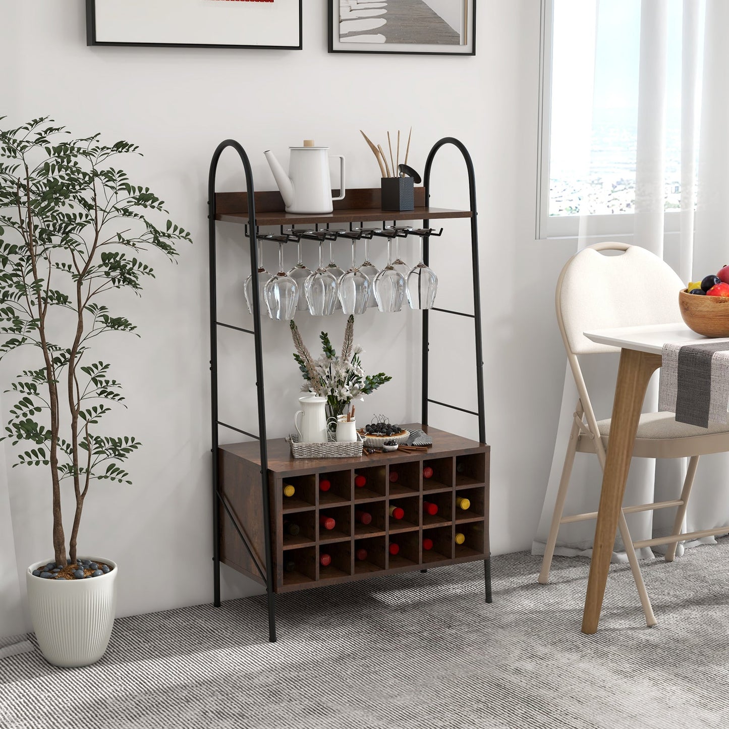 Baker's Rack with Detachable Wine Rack