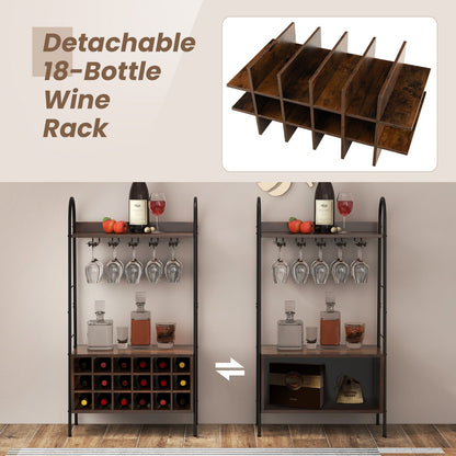 Baker's Rack with Detachable Wine Rack