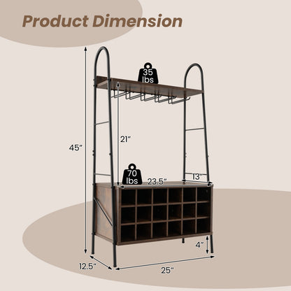 Baker's Rack with Detachable Wine Rack