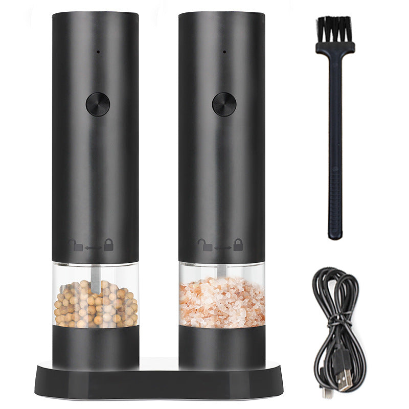 USB Charging Electric Pepper & Sea Salt Grinder with Base