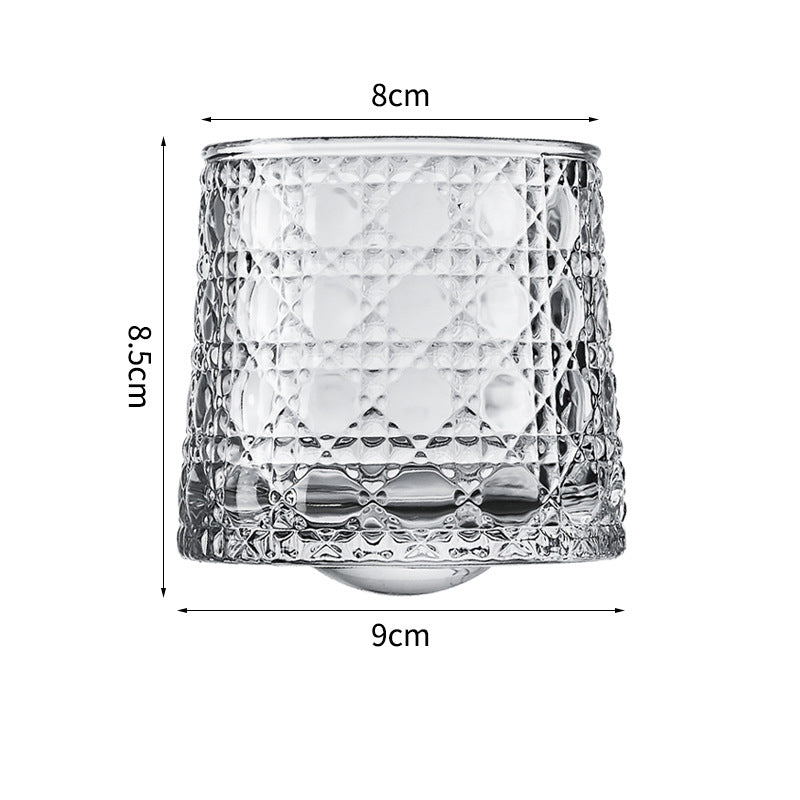 Hand drawn rotating whiskey glasses