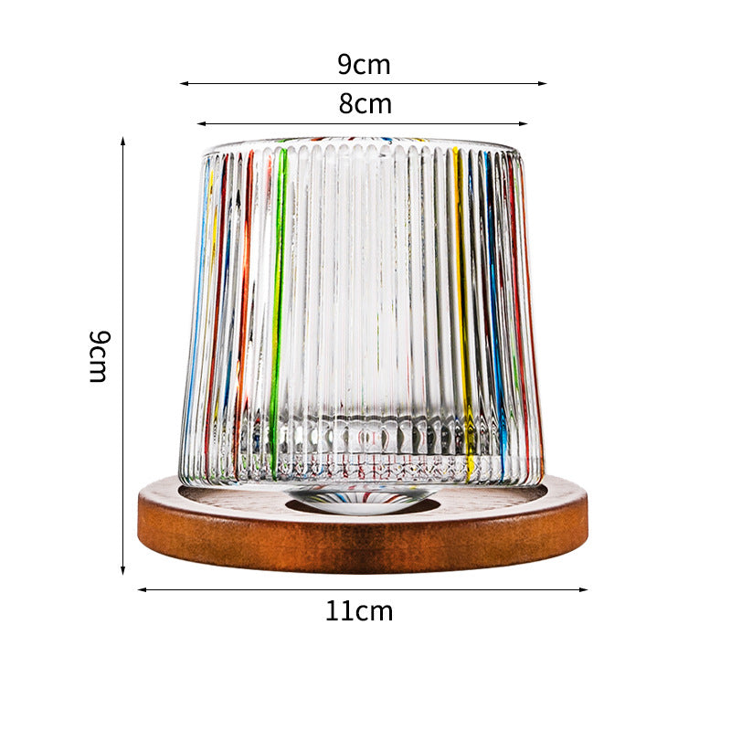Hand drawn rotating whiskey glasses