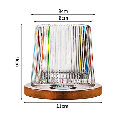 Hand drawn rotating whiskey glasses