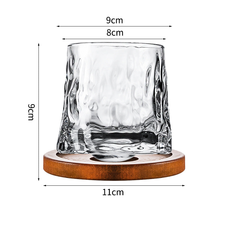 Hand drawn rotating whiskey glasses