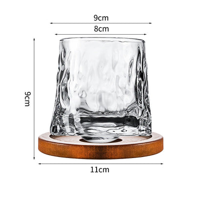 Hand drawn rotating whiskey glasses