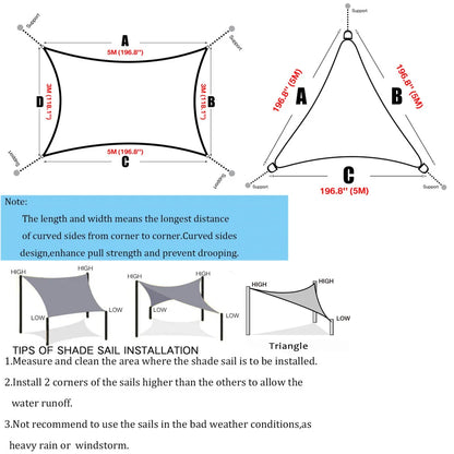 Waterproof Triangle Sun Shade