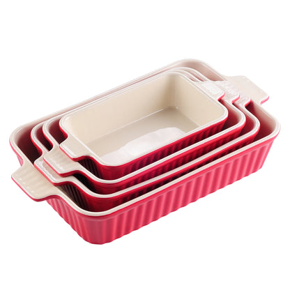 4-Piece Ceramic Baking Dish Set