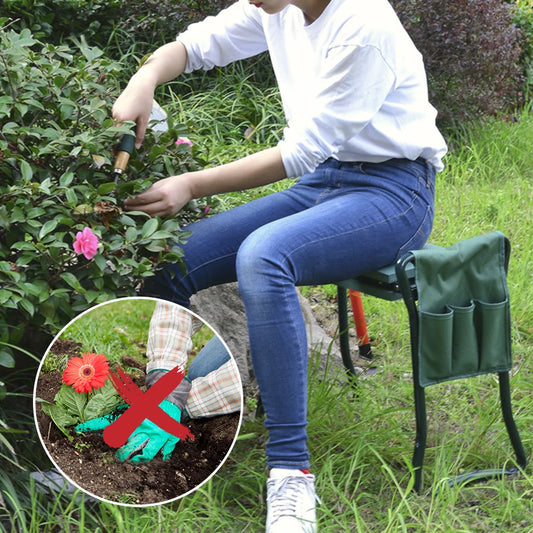 Portable heavy duty gardening seat up to 330 lbs