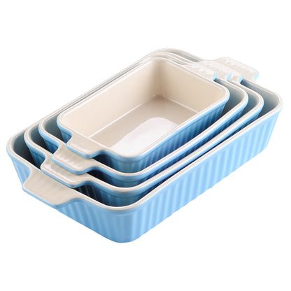 4-Piece Ceramic Baking Dish Set