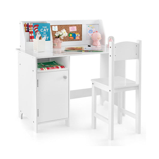 Wooden Kids Study Desk and Chair Set