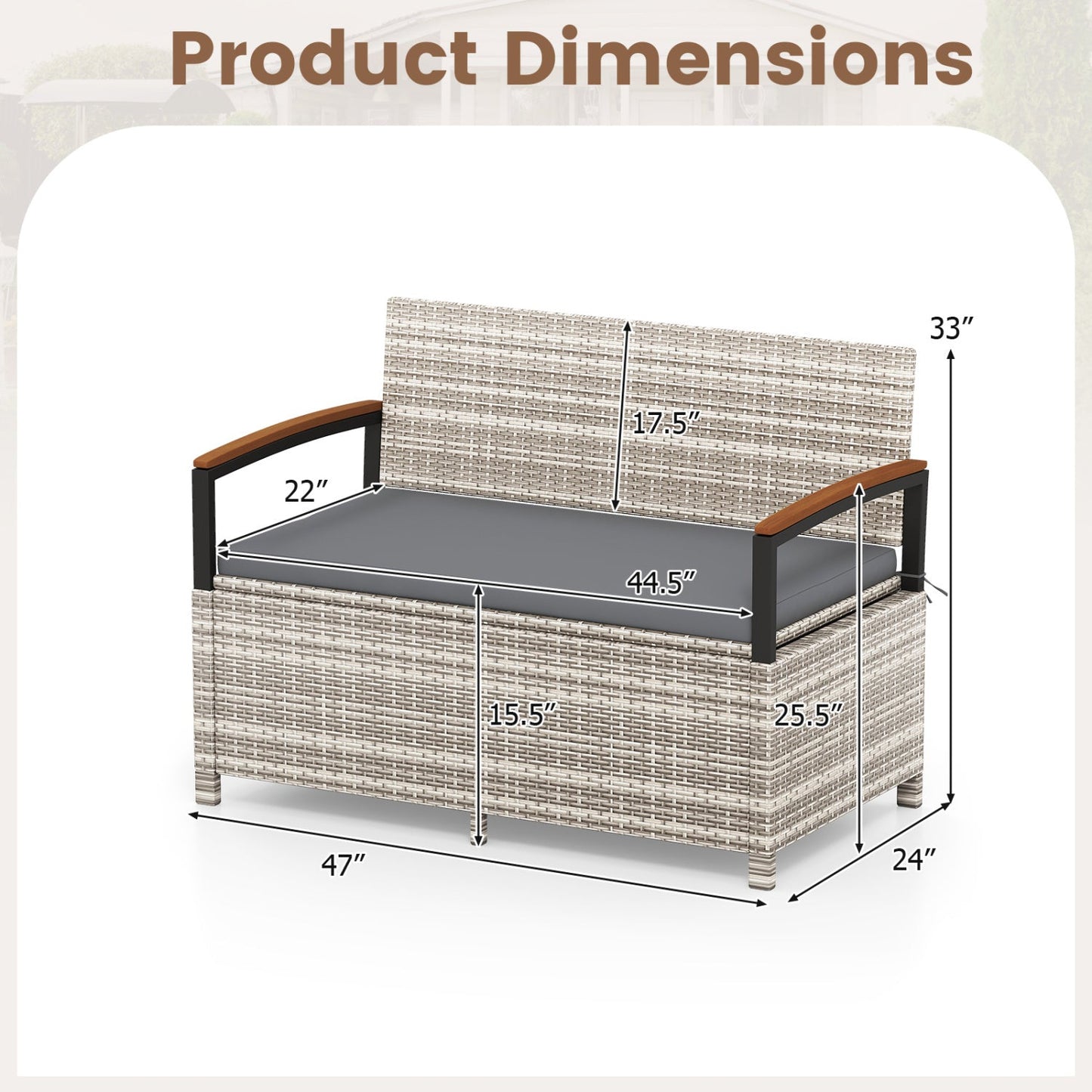 Outdoor Storage Bench Deck Box