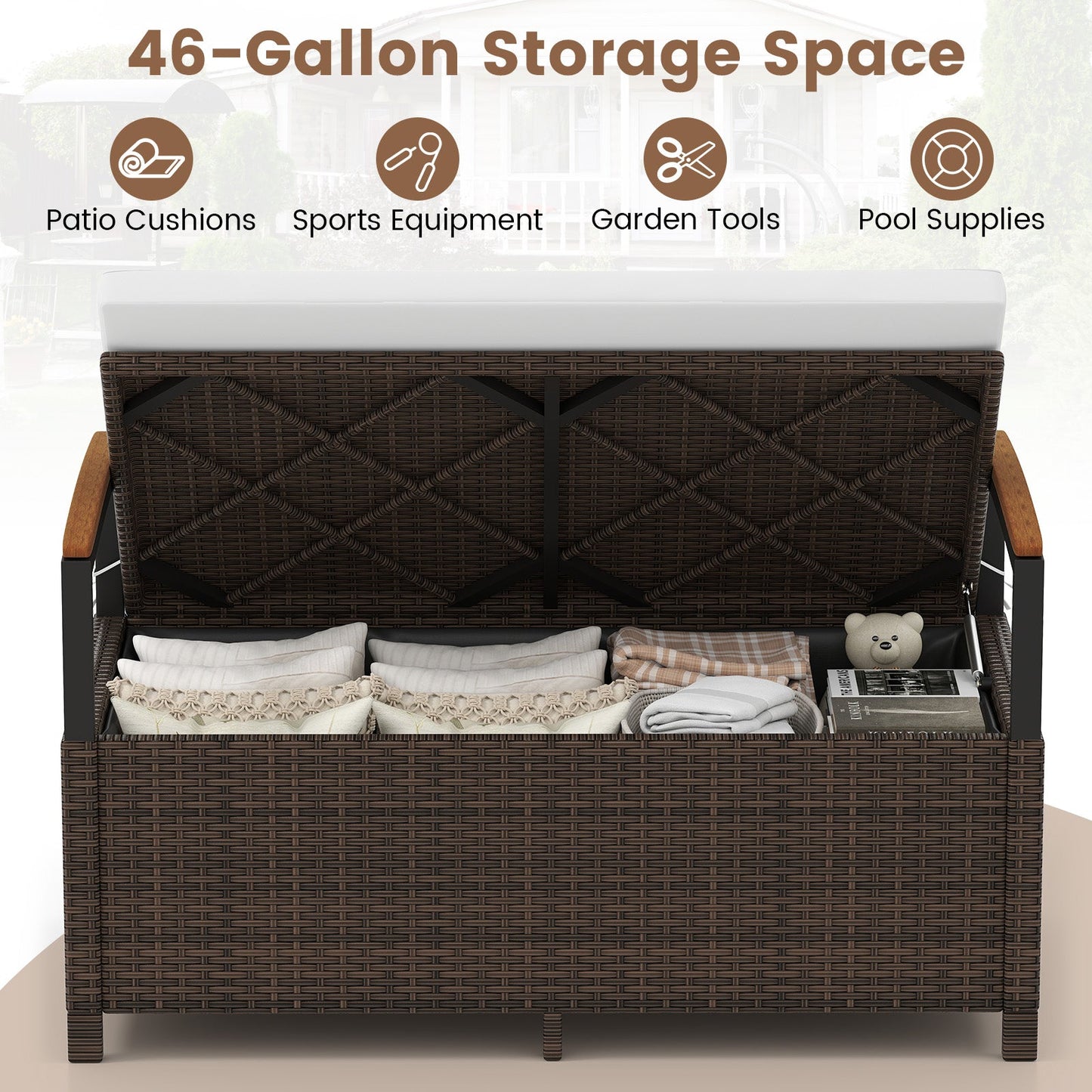 Outdoor Storage Bench Deck Box