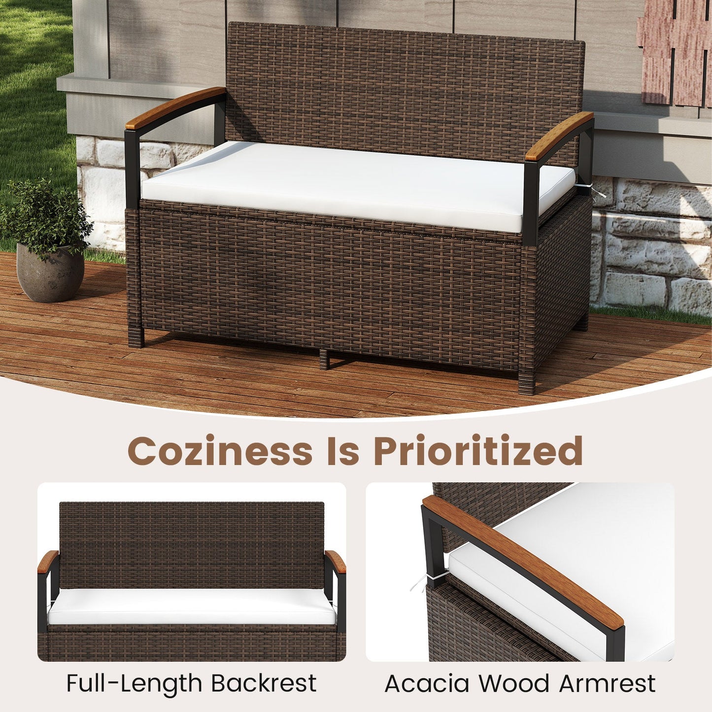 Outdoor Storage Bench Deck Box