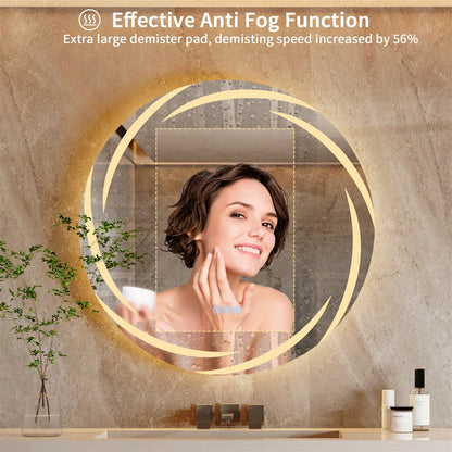 80cm Round LED Bathroom Mirror