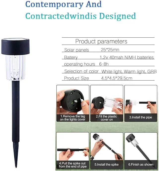12 Pack Solar Powered Tube Light
