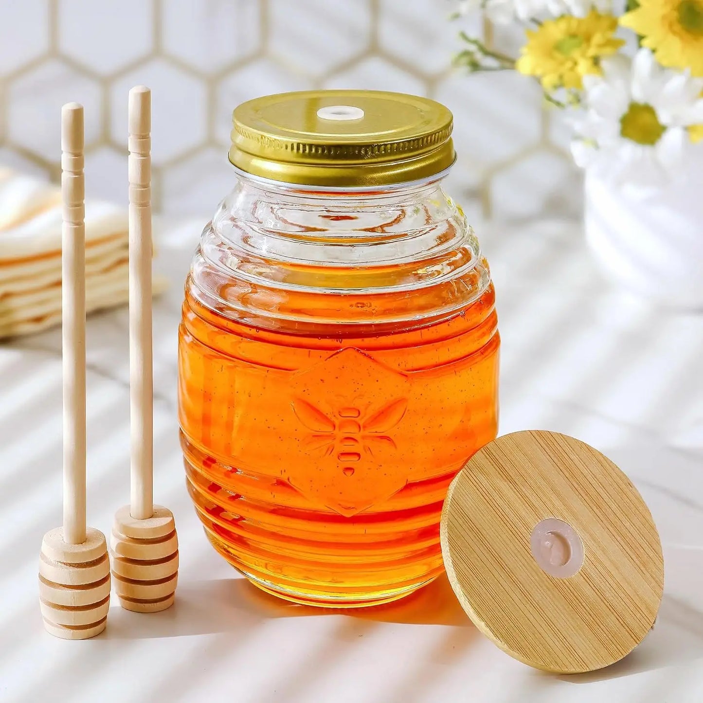24oz Glass Honey Jar