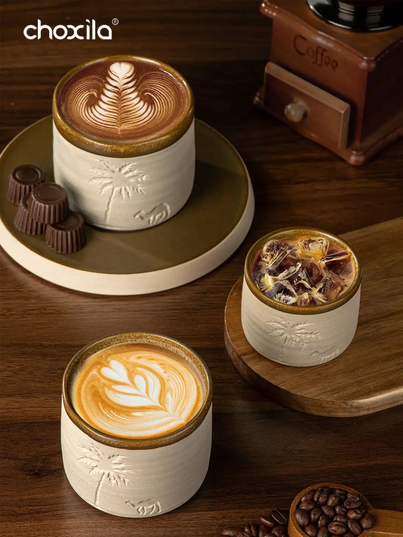 Desert Camel & Palm Tree Ceramic Coffee Mug