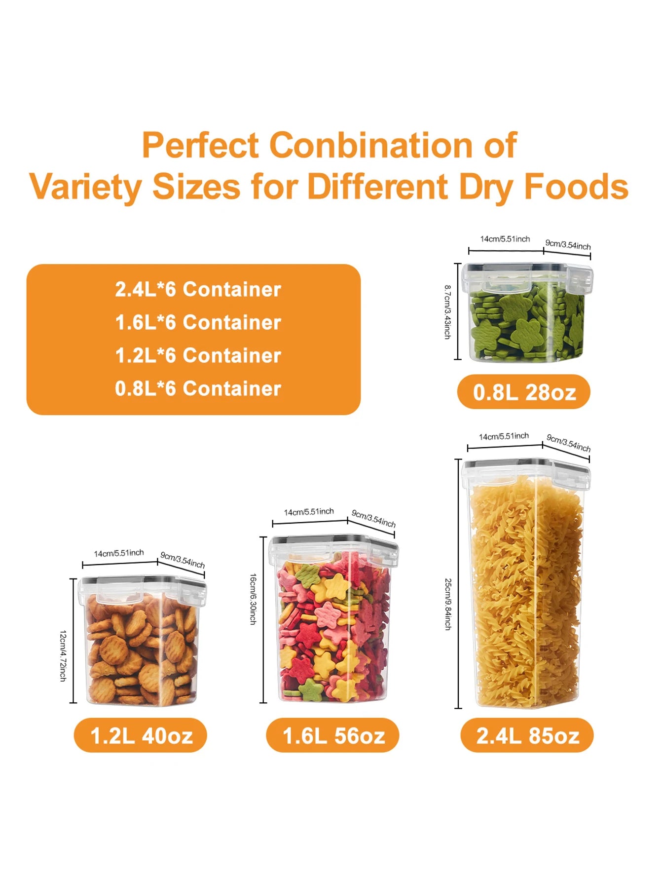 48pcs Food Storage Containers