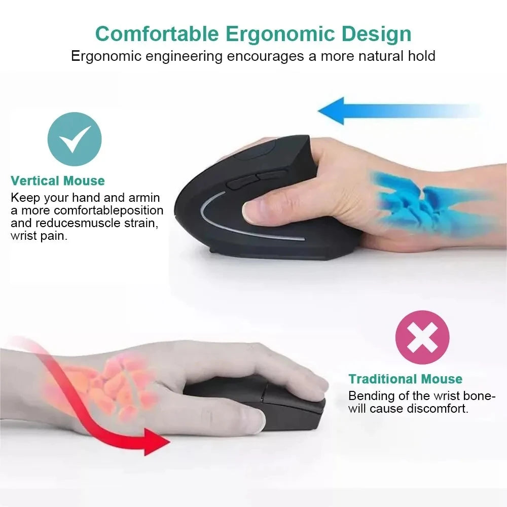 Ergonomic Wireless Optical Mouse