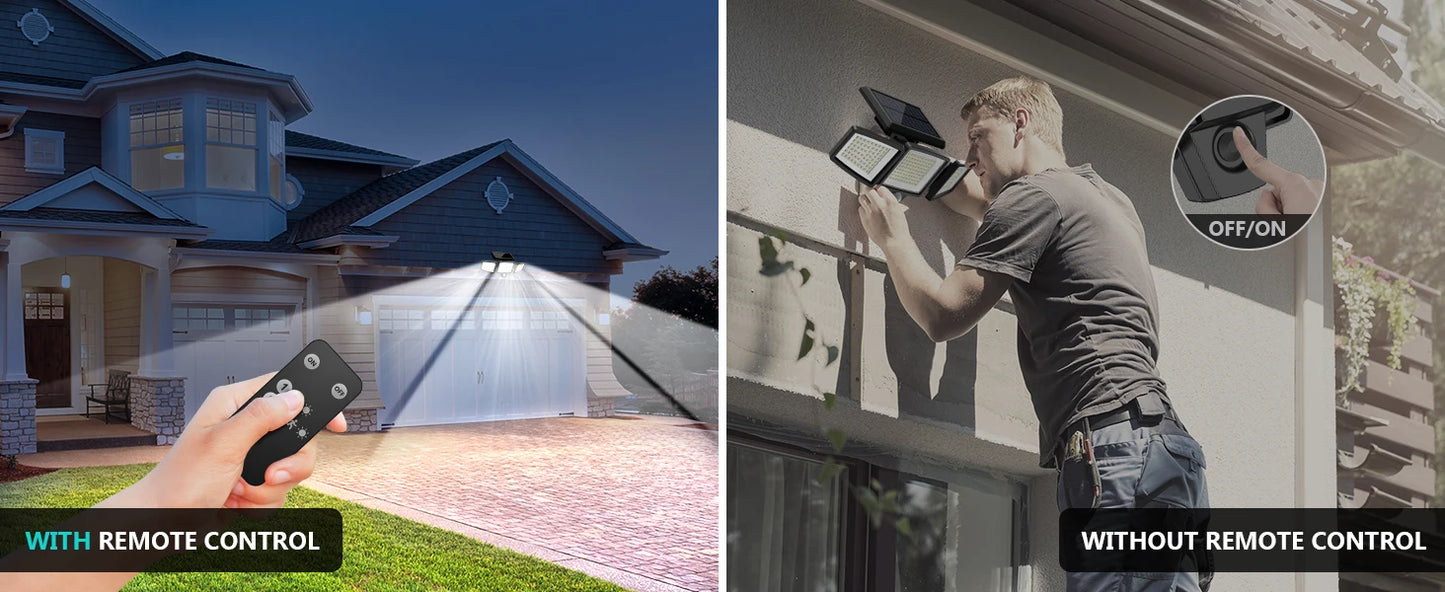 Motion Sensor 3-Head 200+ LED Outdoor Security Light
