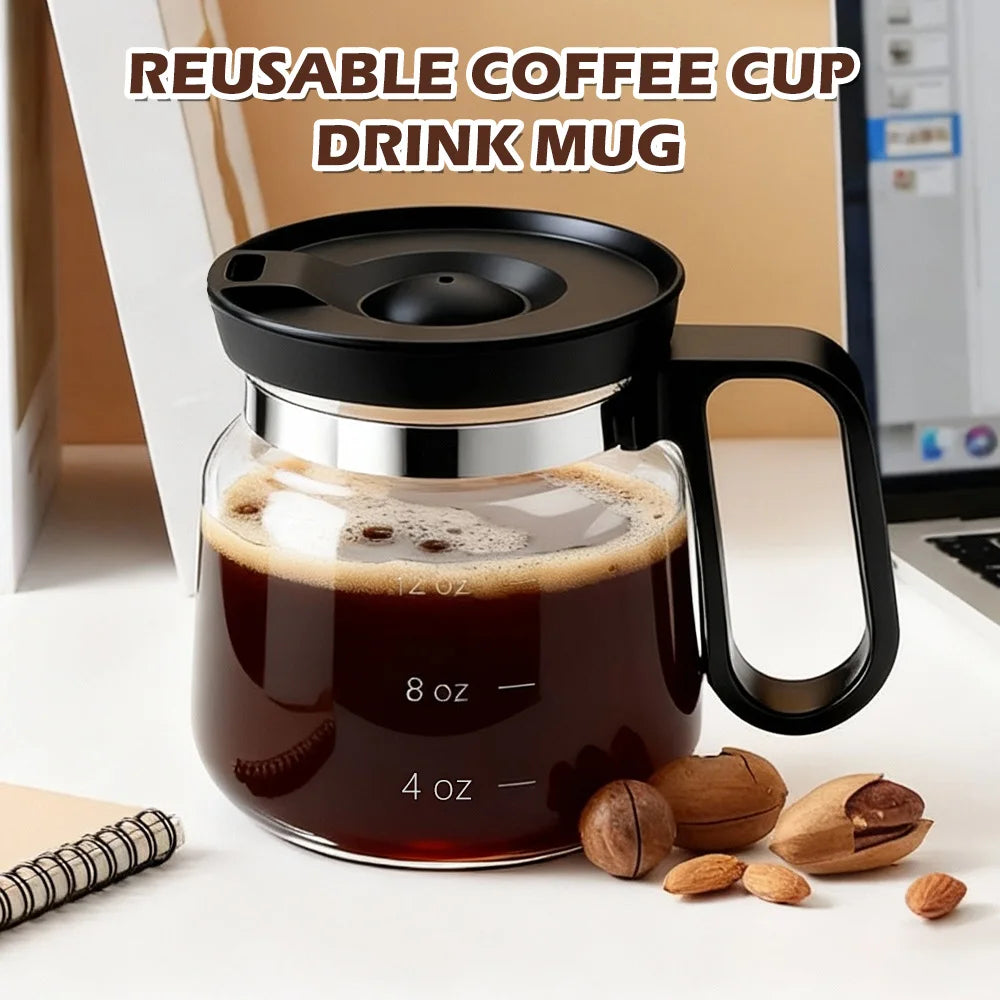12oz Glass Coffee Pot Cup
