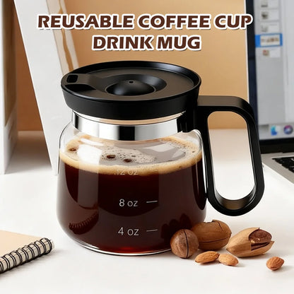 12oz Glass Coffee Pot Cup