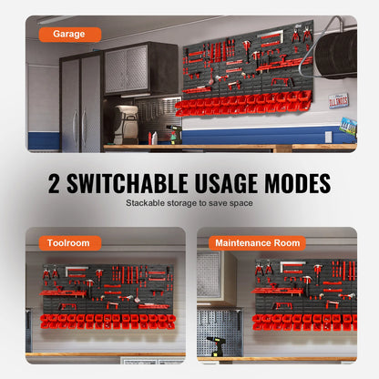 Wall Mounted Garage Storage 30-48 bins