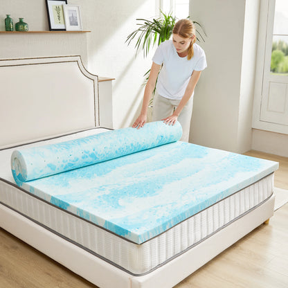 4 Inch Gel Infused Cooling Mattress Topper