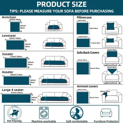 Thick Quilted Fleece Sofa Cover, Pet Friendly