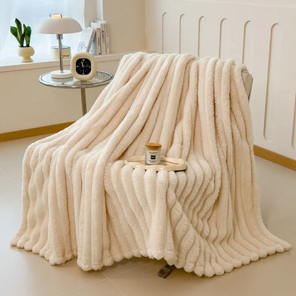 Super Soft Faux Rabbit Fur Blanket