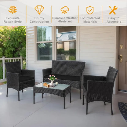 Outdoor Wicker Patio Furniture Set