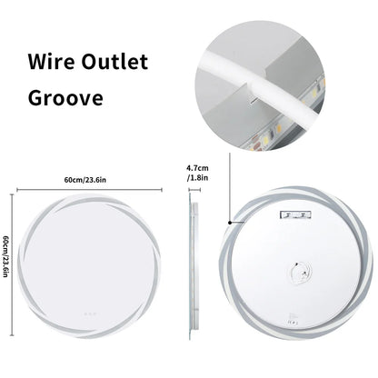 80cm Round LED Bathroom Mirror