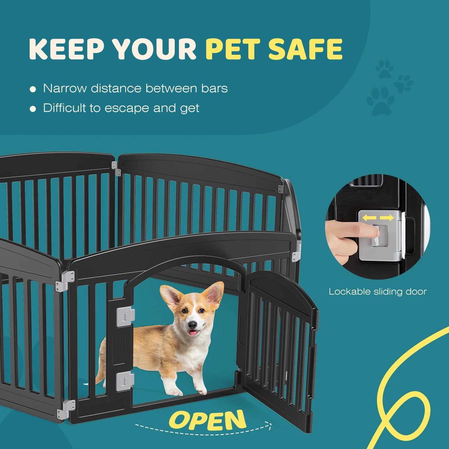 Expandable, Durable Pet Fence/Playpen