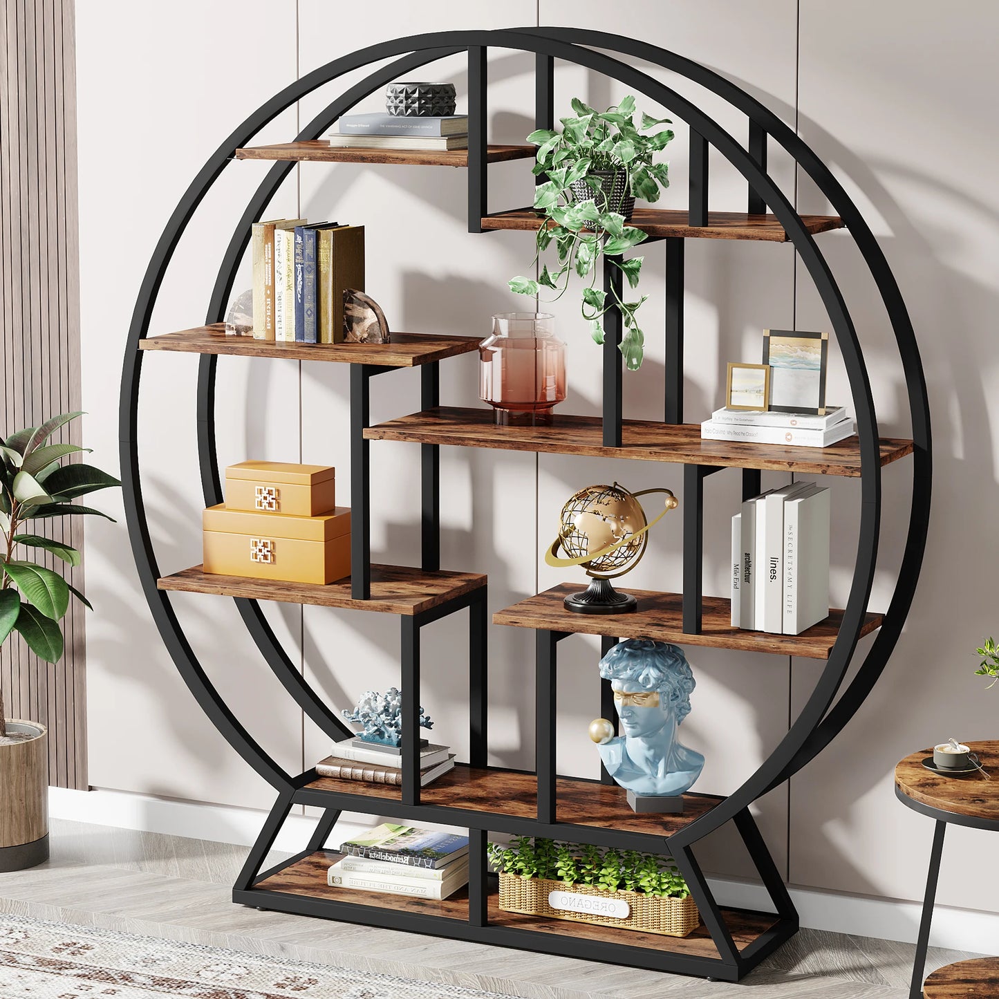 63-Inch  Round Bookshelf