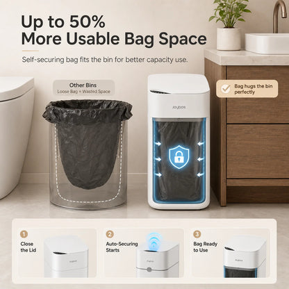 Touchless Trash Can with Auto Bag-Suction