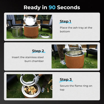 20" Smokeless Dual Flame Fire Pit