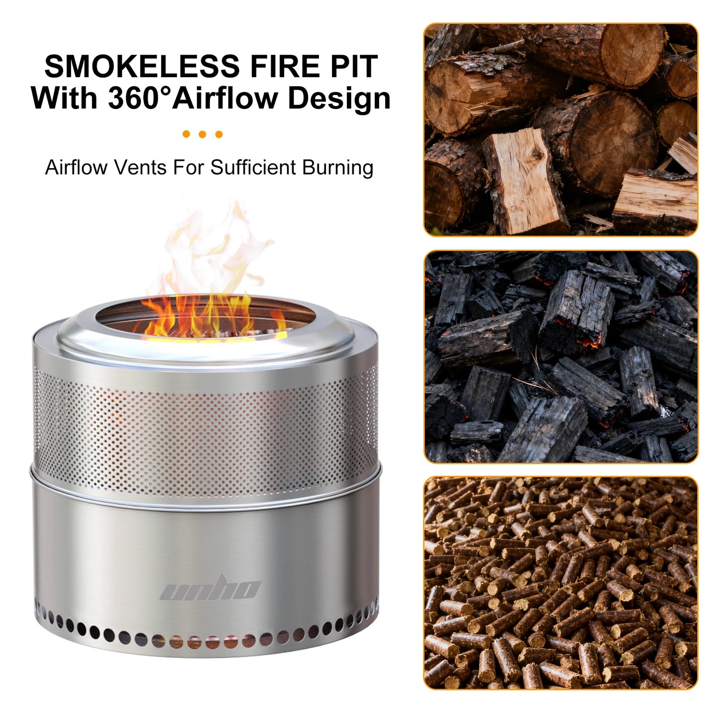 Stainless Steel Smokeless Fire Pit
