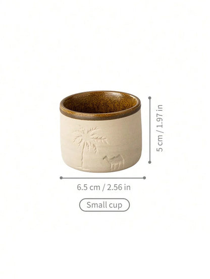 Desert Camel & Palm Tree Ceramic Coffee Mug