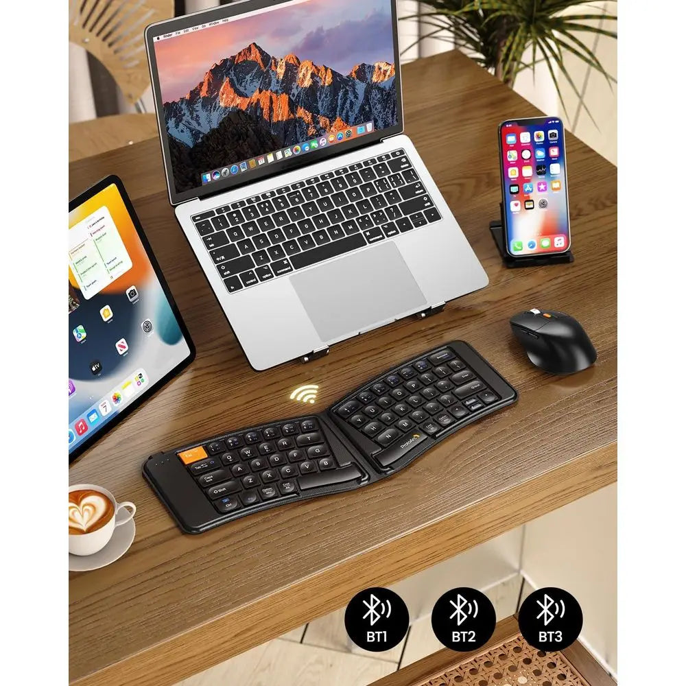 Portable Folding Bluetooth Keyboard Mouse Combo