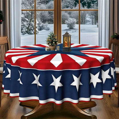 Patriotic Table Runner with Stars and Stripes Print