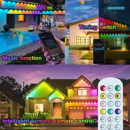 Smart Permanent Outdoor Lights with Music Sync
