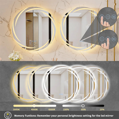 80cm Round LED Bathroom Mirror