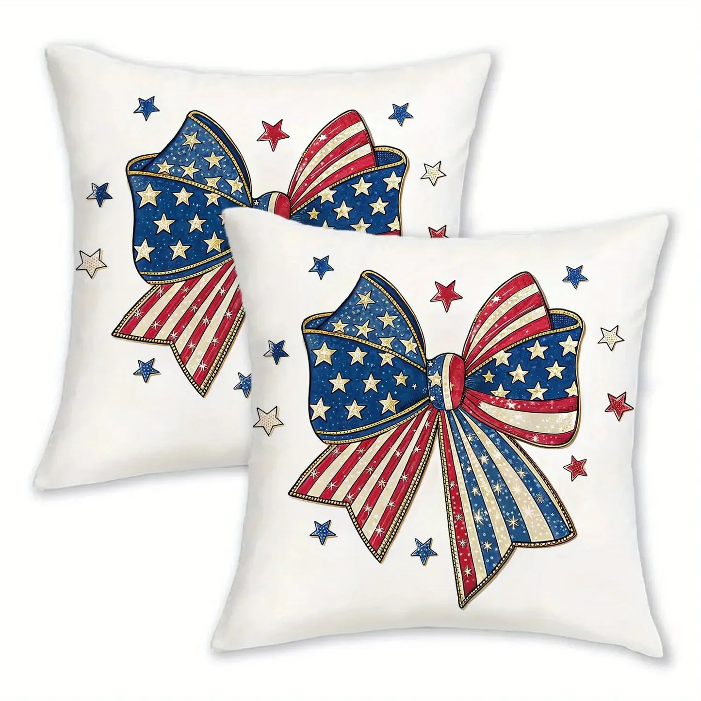 Set of 2 Patriotic Pillow Covers