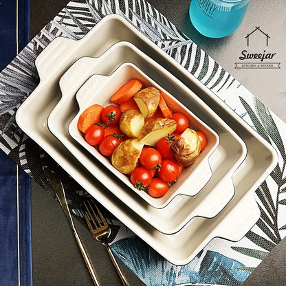 3pcs/Set Ceramic Bakeware Set